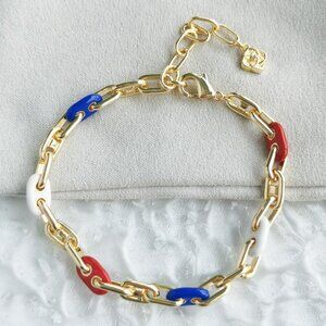 Kendra Scott - Bailey Gold Multi Color Enamel Chain Bracelet - new